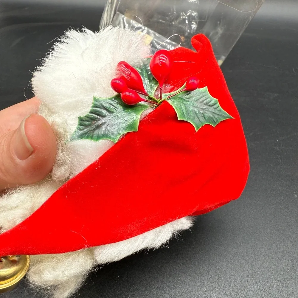 Vintage Kurt S Adler Santa Head Ornament Winking‎ Face with Bell in Original Box